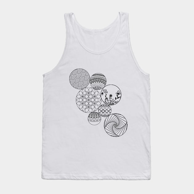 Mandalas, circles and flowers Tank Top by hedehede